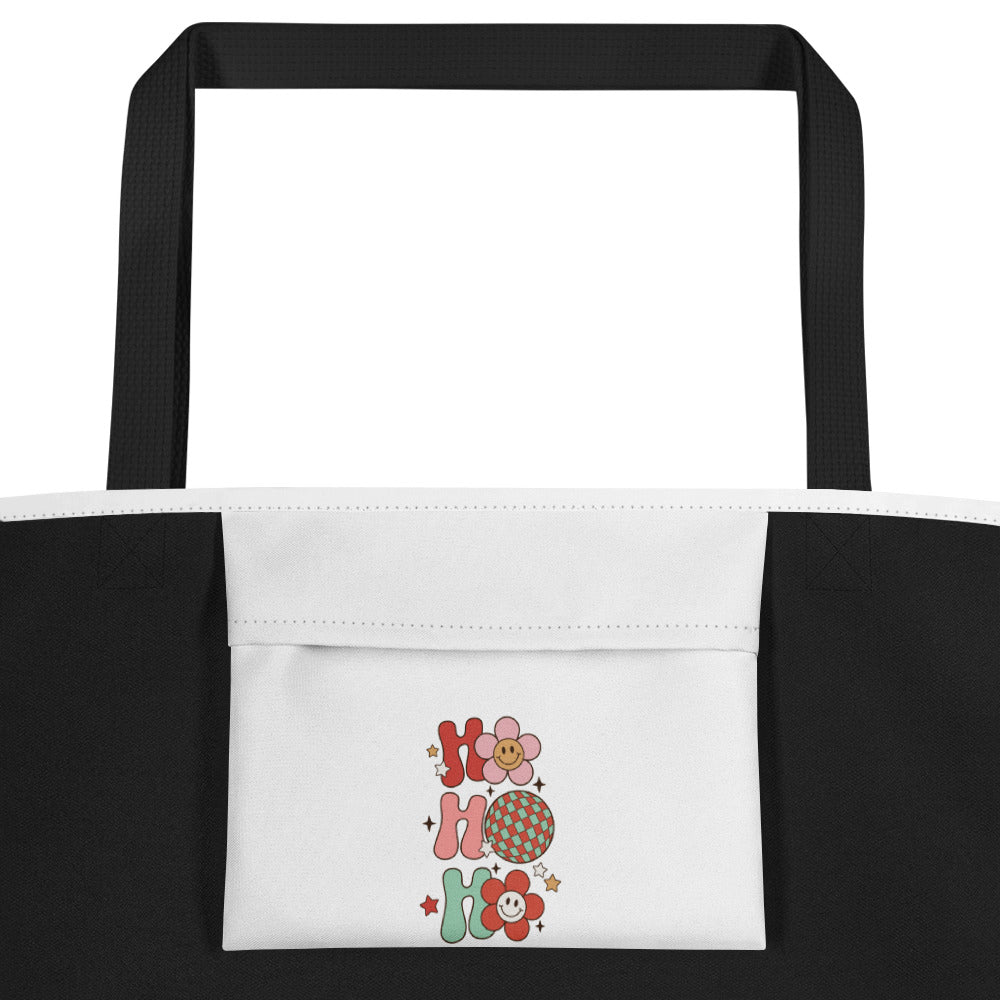 Ho Ho Ho All-Over Print Large Tote Bag