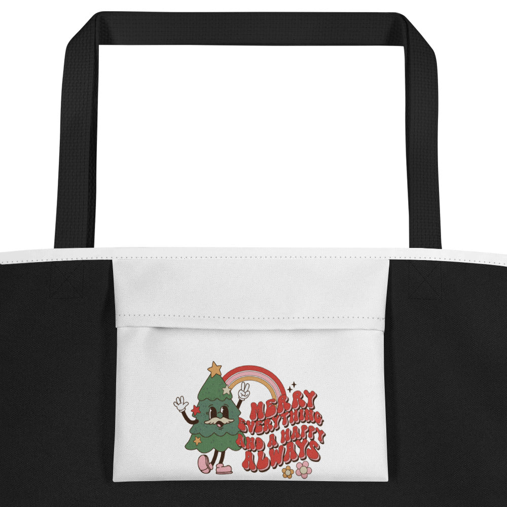 Merry Everything and a Happy Always All-Over Print Large Tote Bag