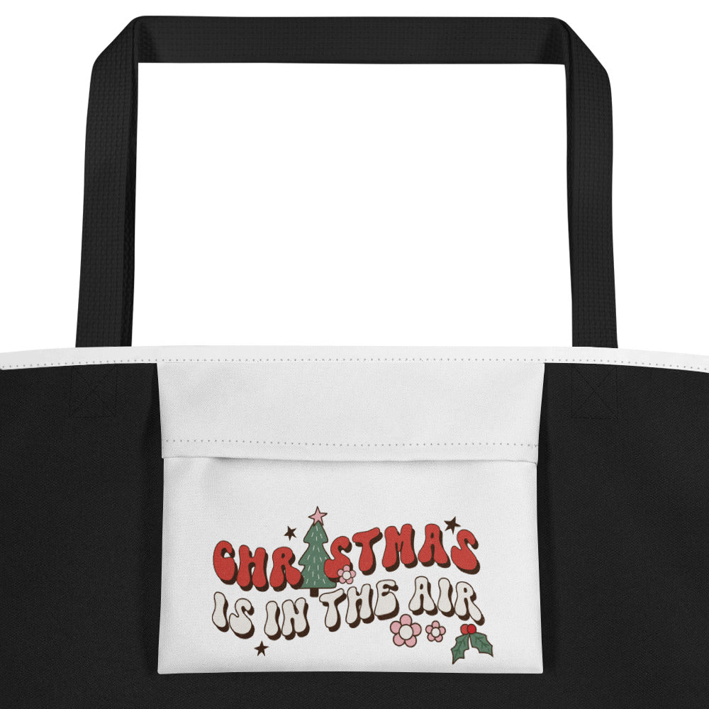 Christmas is in the Air All-Over Print Large Tote Bag