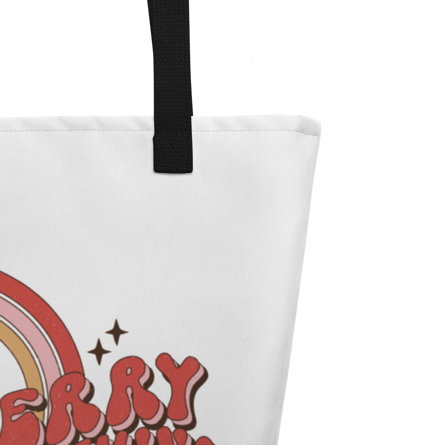 Merry Everything and a Happy Always All-Over Print Large Tote Bag