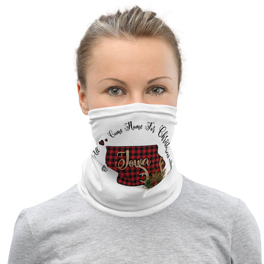 Iowa All Come Home For Christmas Neck Gaiter