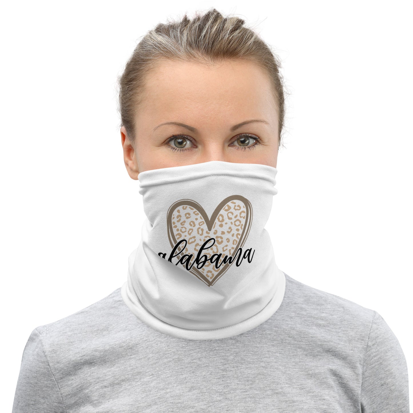 Alabama Leopard Heart Neck Gaiter