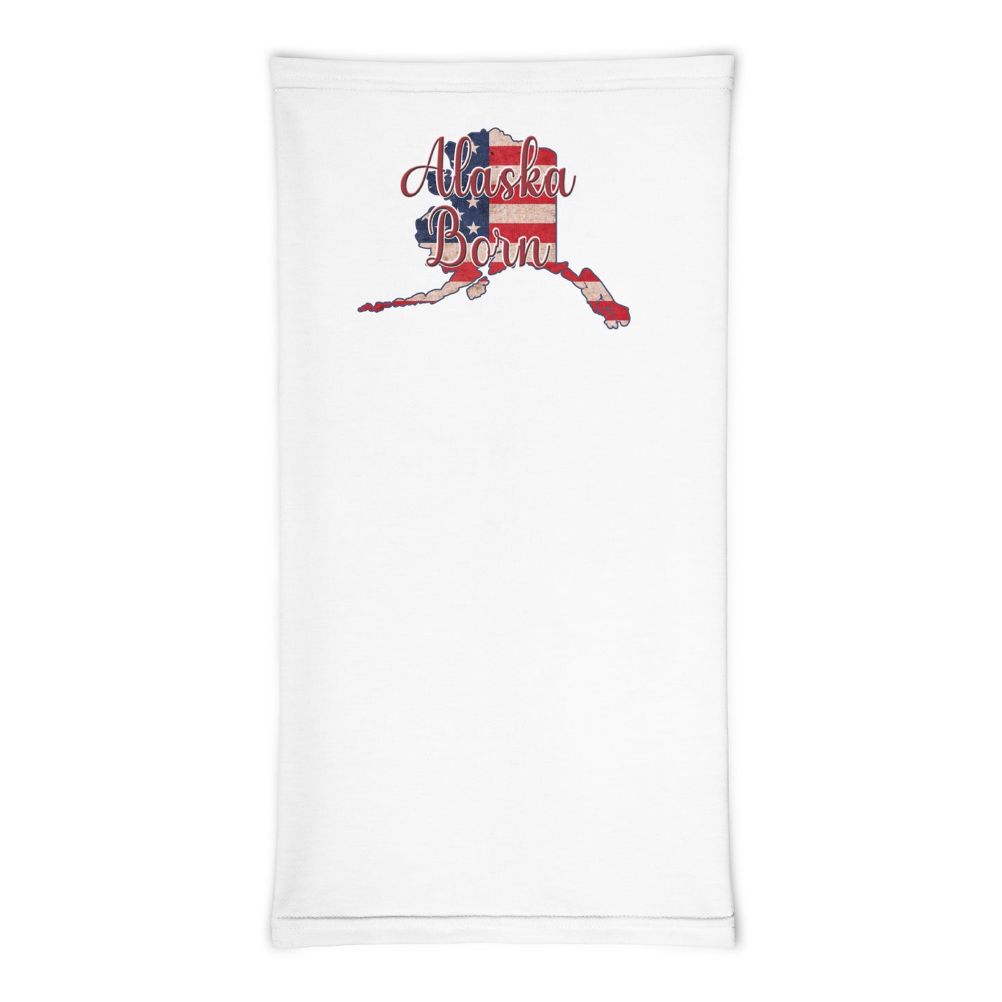 Alaska Born US Flag Neck Gaiter