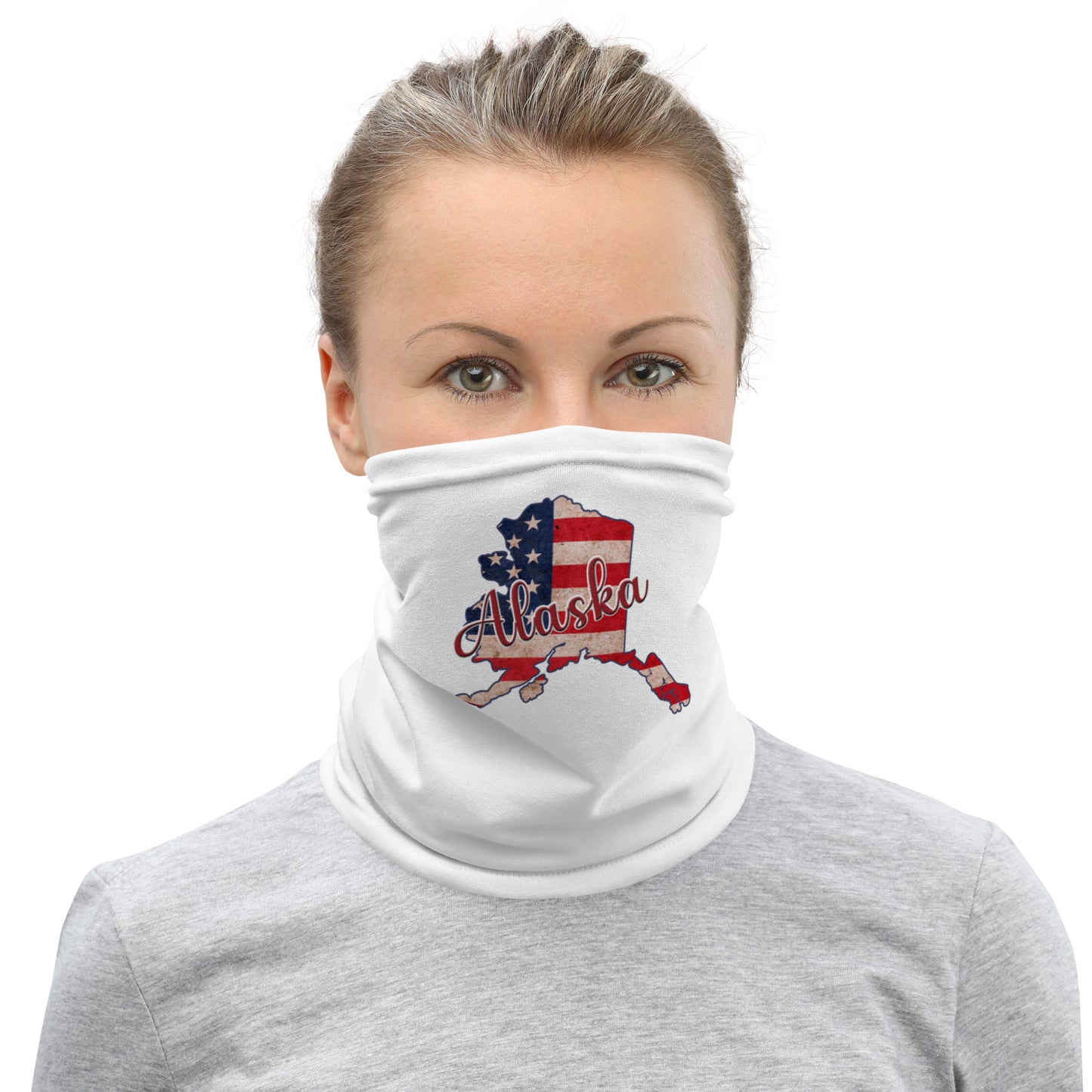 Alaska US Flag Neck Gaiter