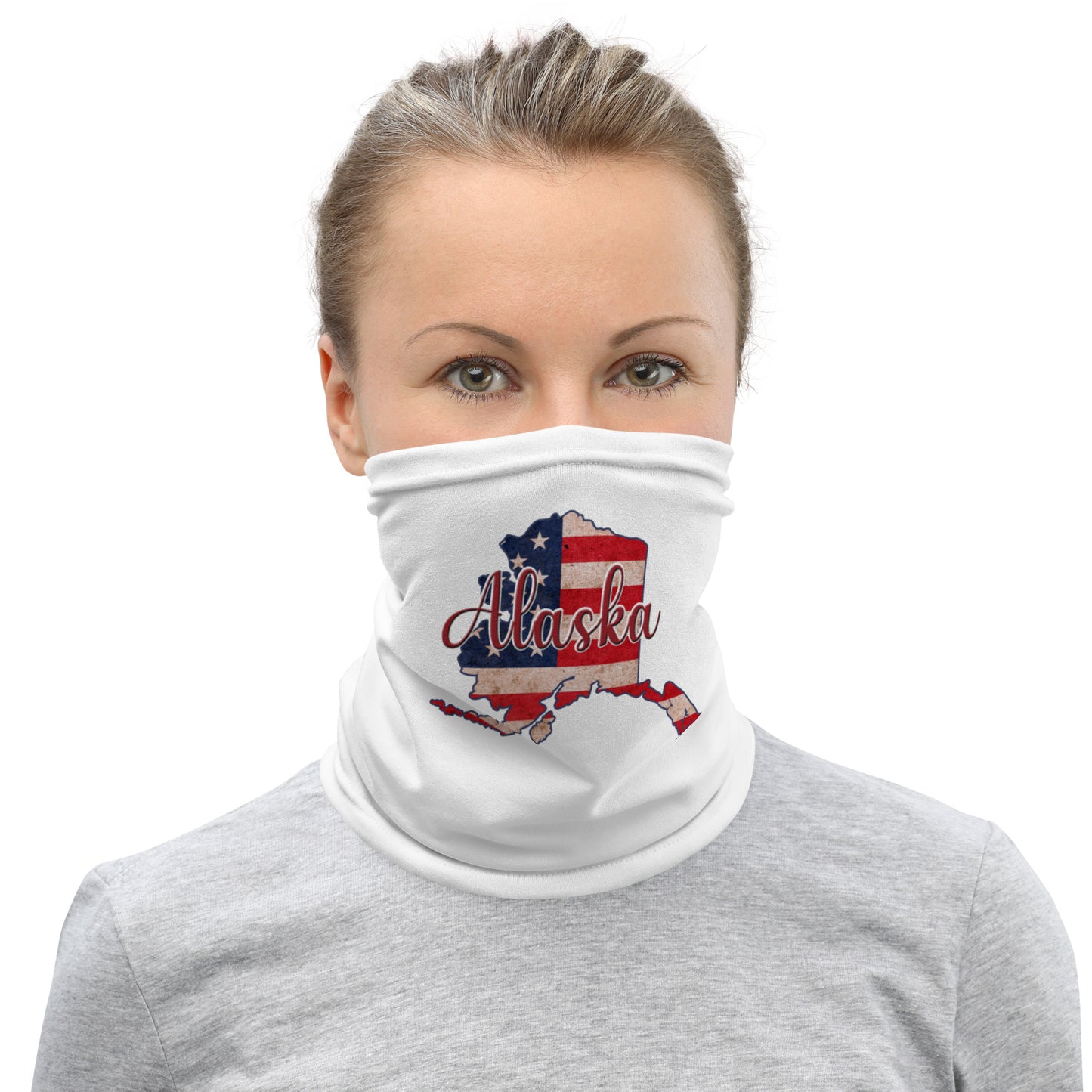 Alaska US Flag Neck Gaiter