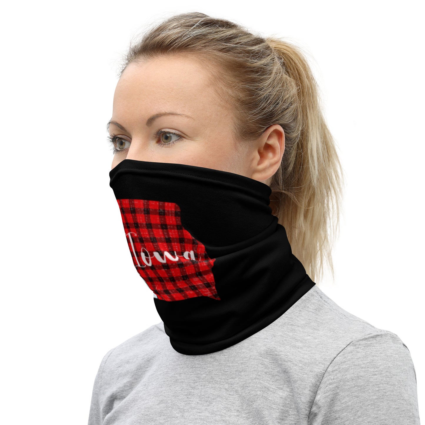 Iowa Plaid Gnome Neck Gaiter