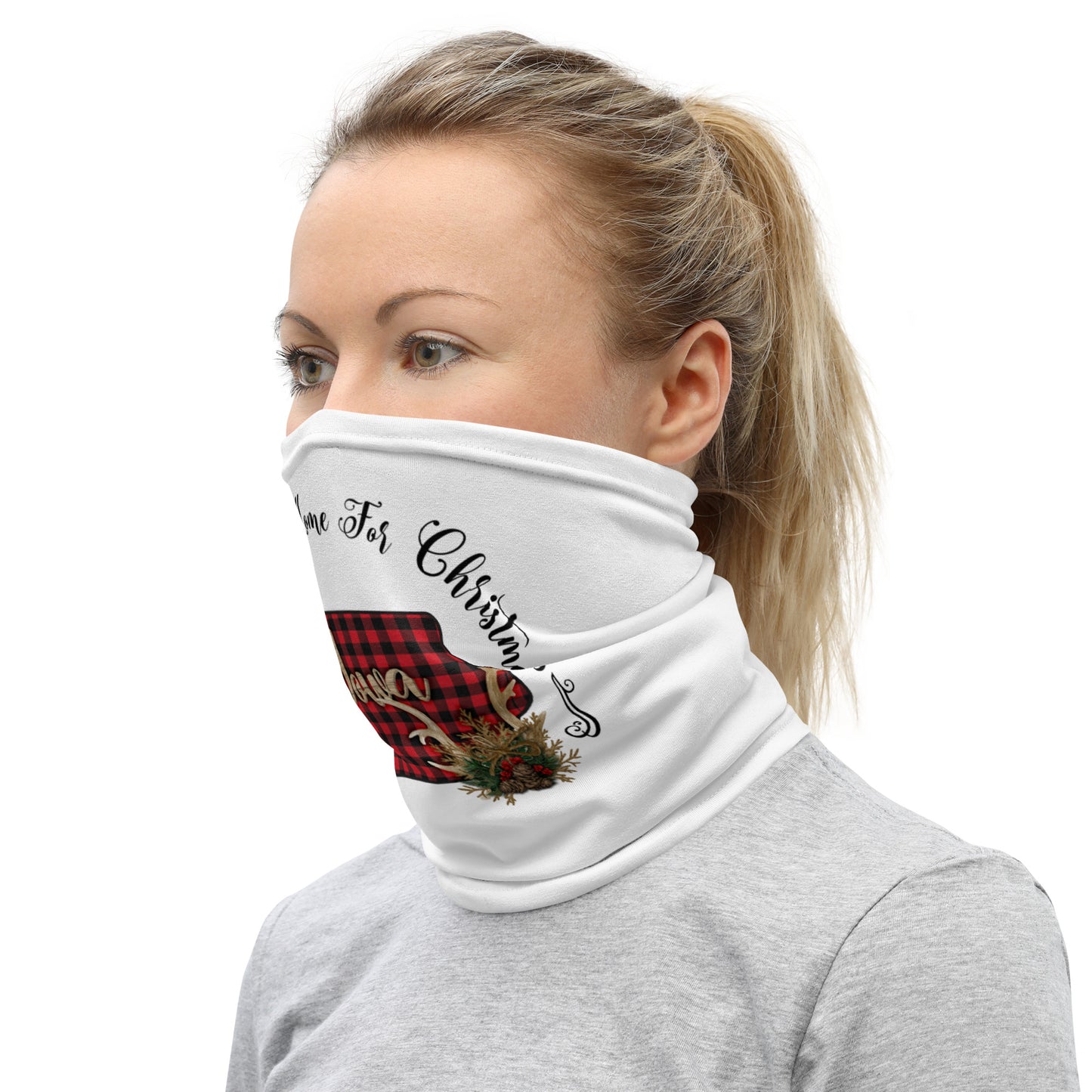 Iowa All Come Home For Christmas Neck Gaiter