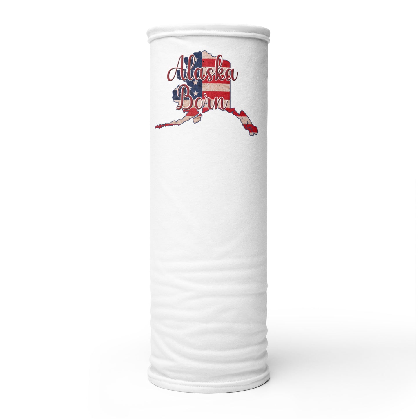 Alaska Born US Flag Neck Gaiter