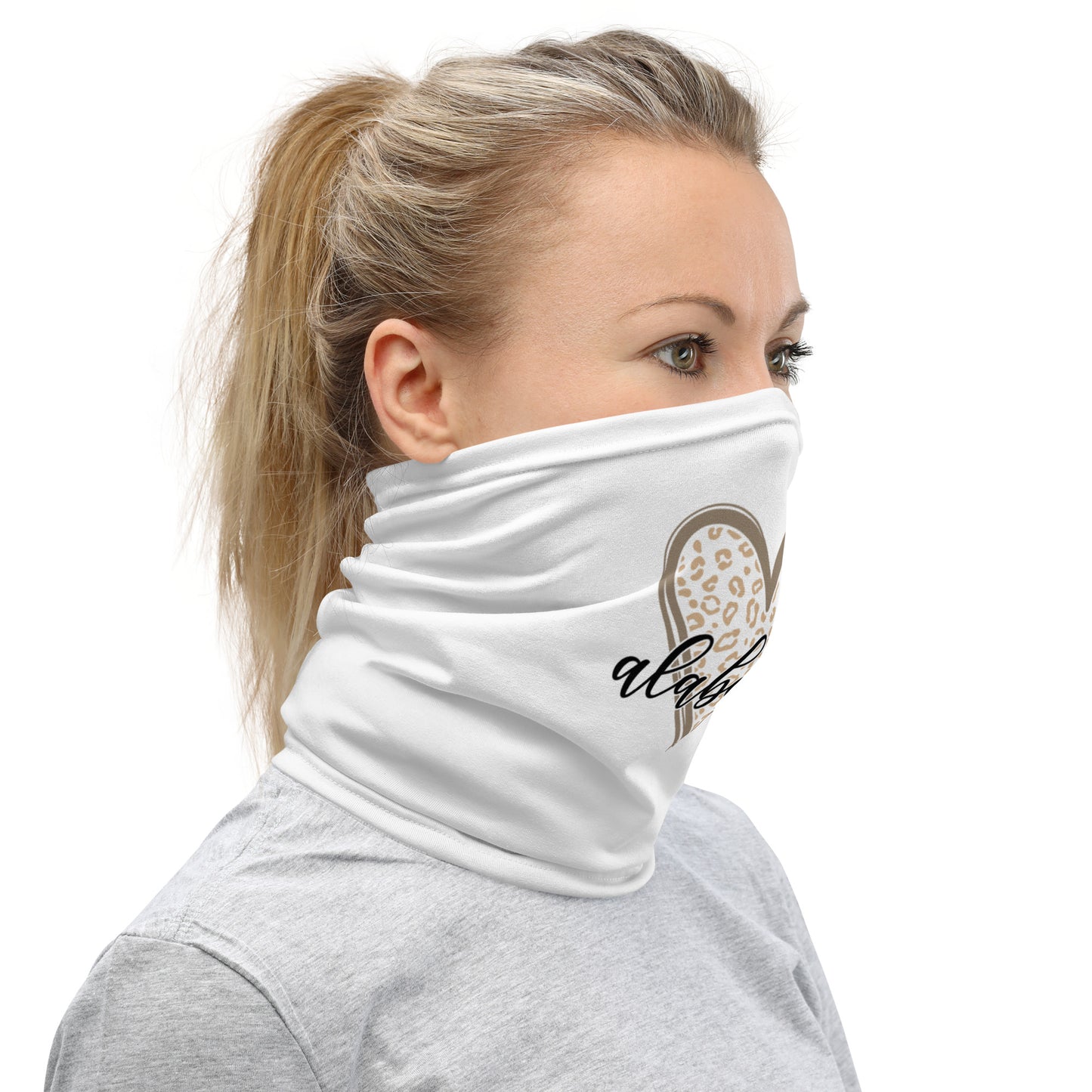 Alabama Leopard Heart Neck Gaiter