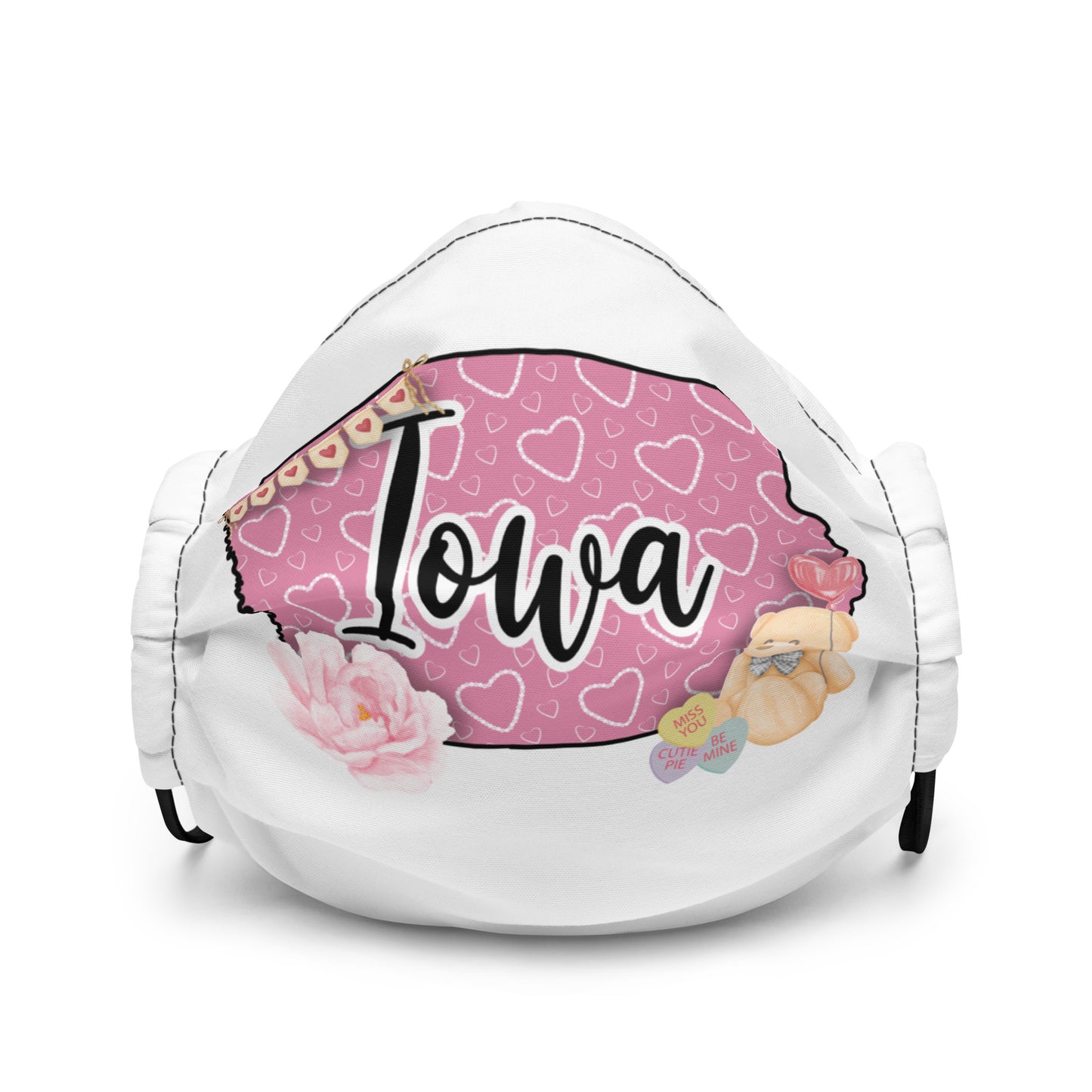 Iowa Valentine Premium face mask