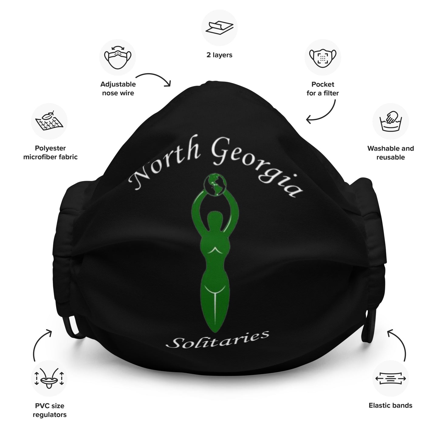 North Georgia Solitaries Premium face mask