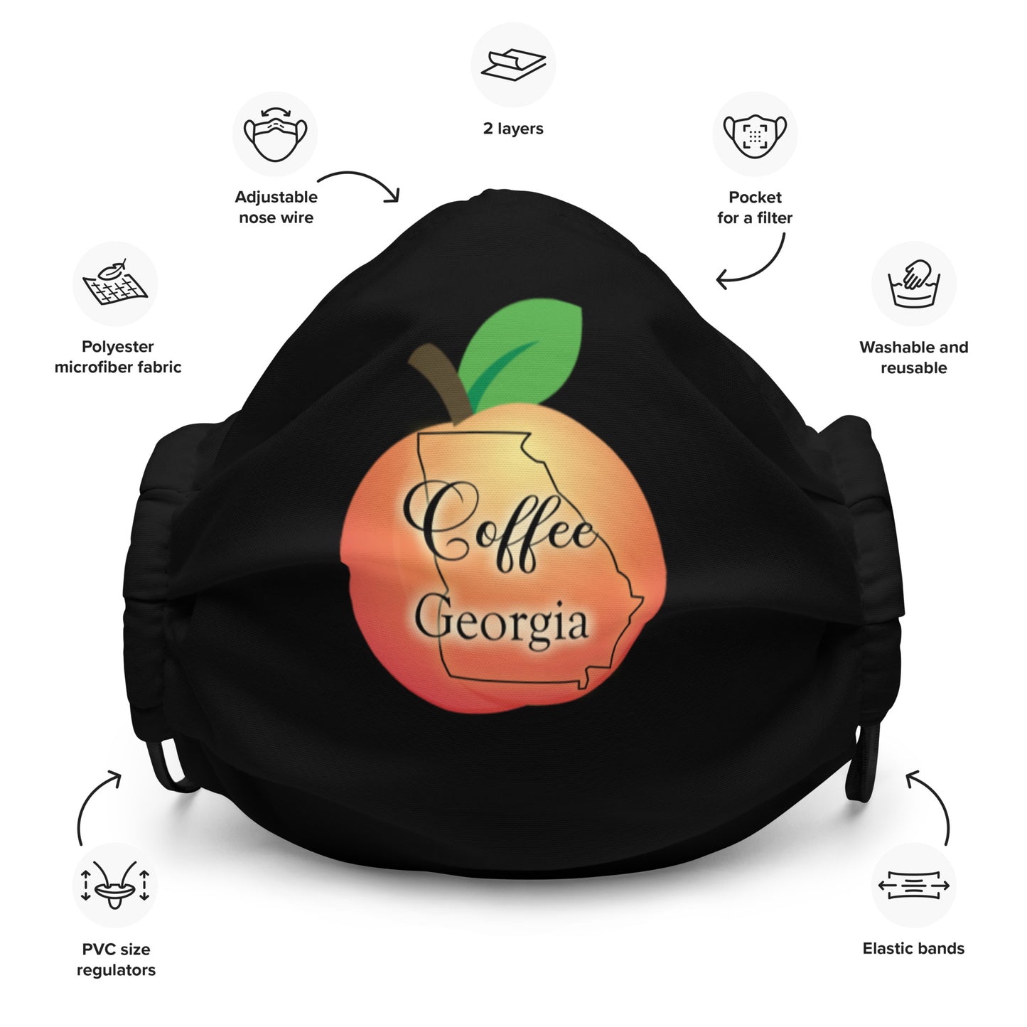 Coffee Georgia Premium face mask
