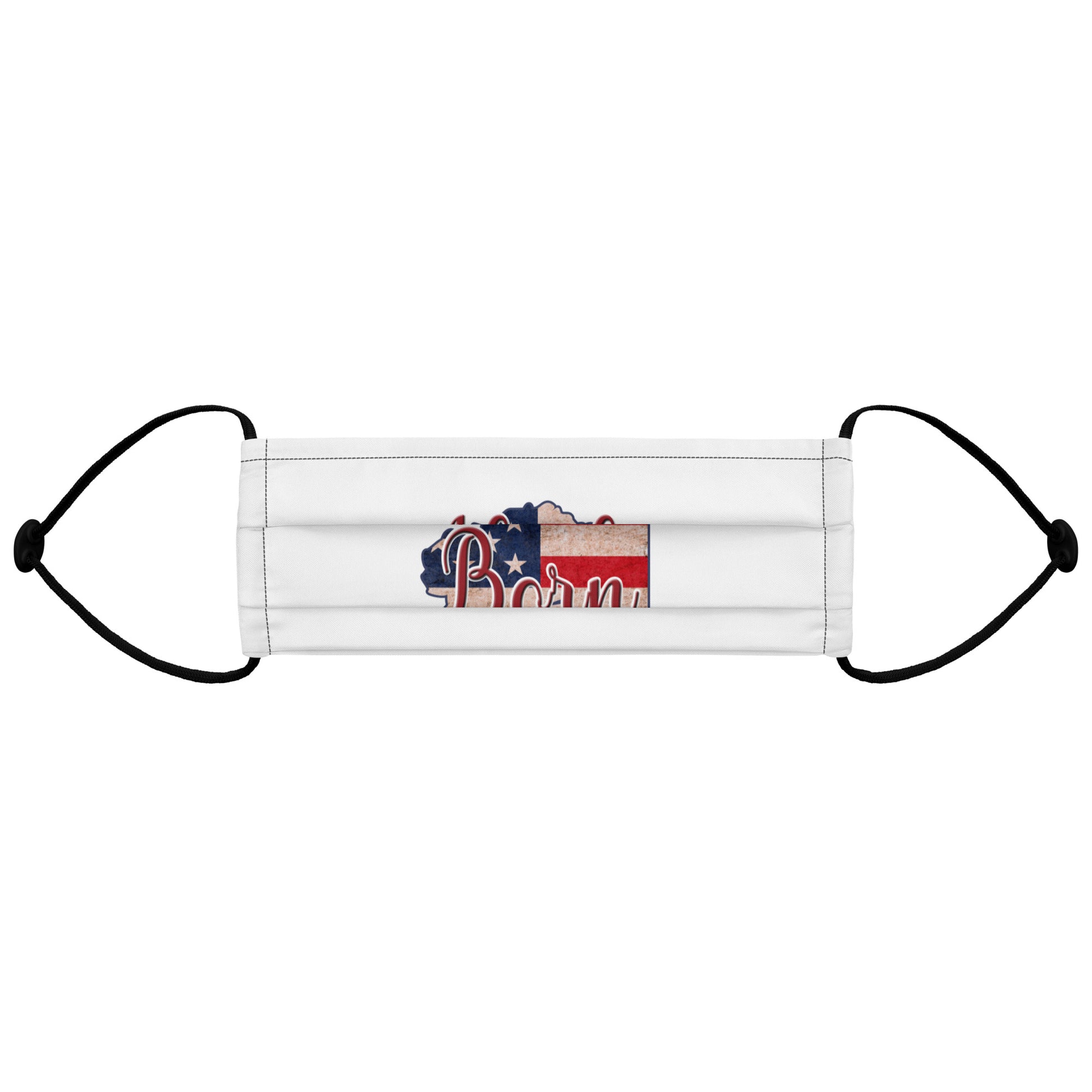 Alaska Born US Flag Premium Face Mask