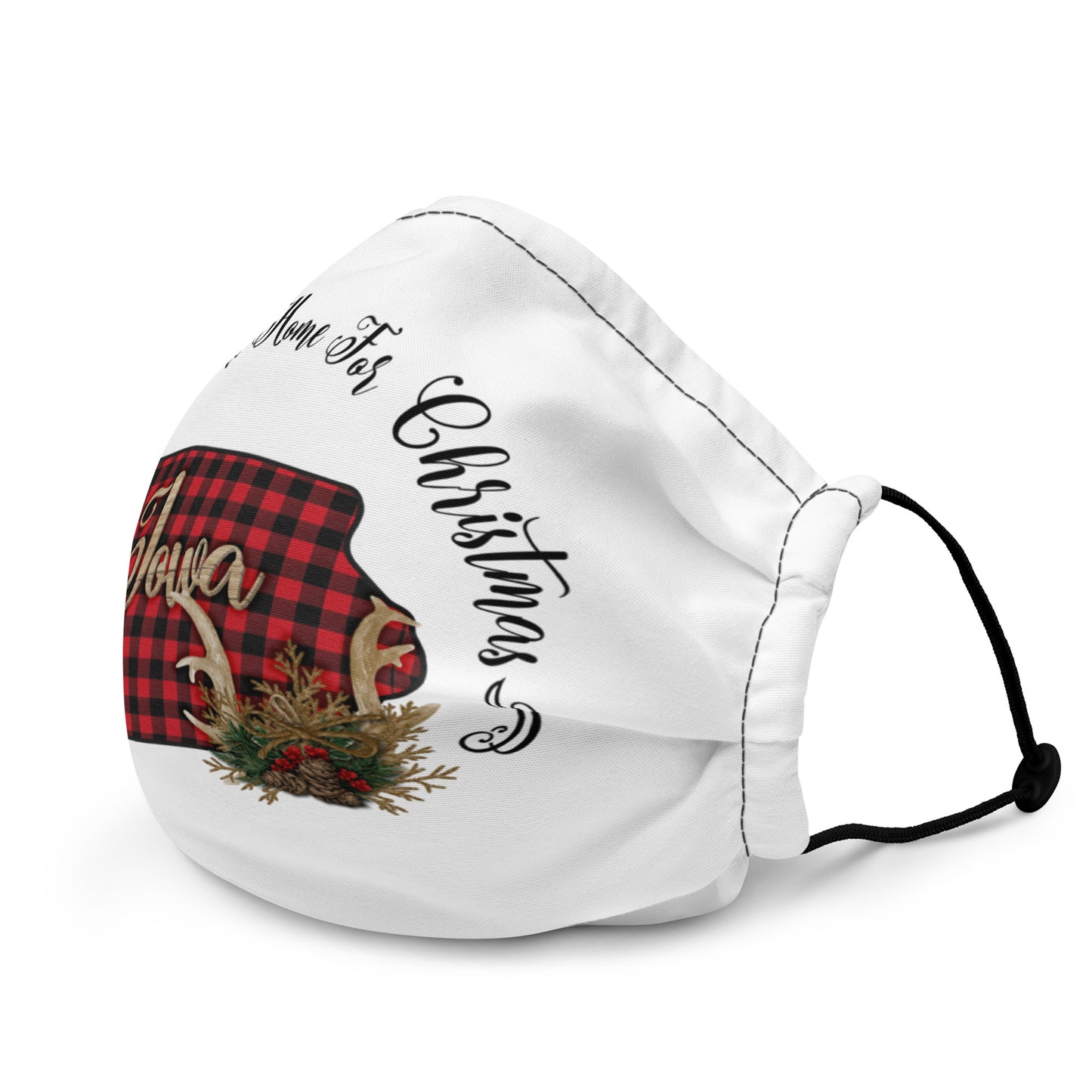 Iowa All Come Home for Christmas Premium face mask