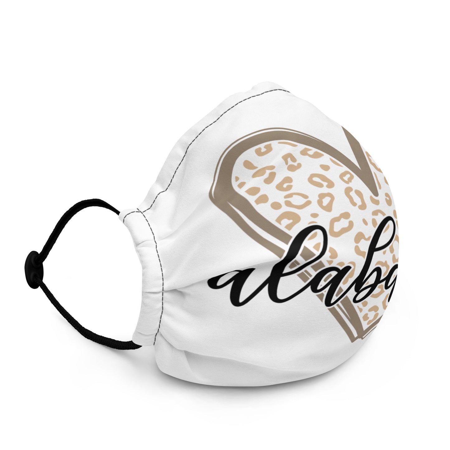 Alabama Leopard Heart Premium face mask