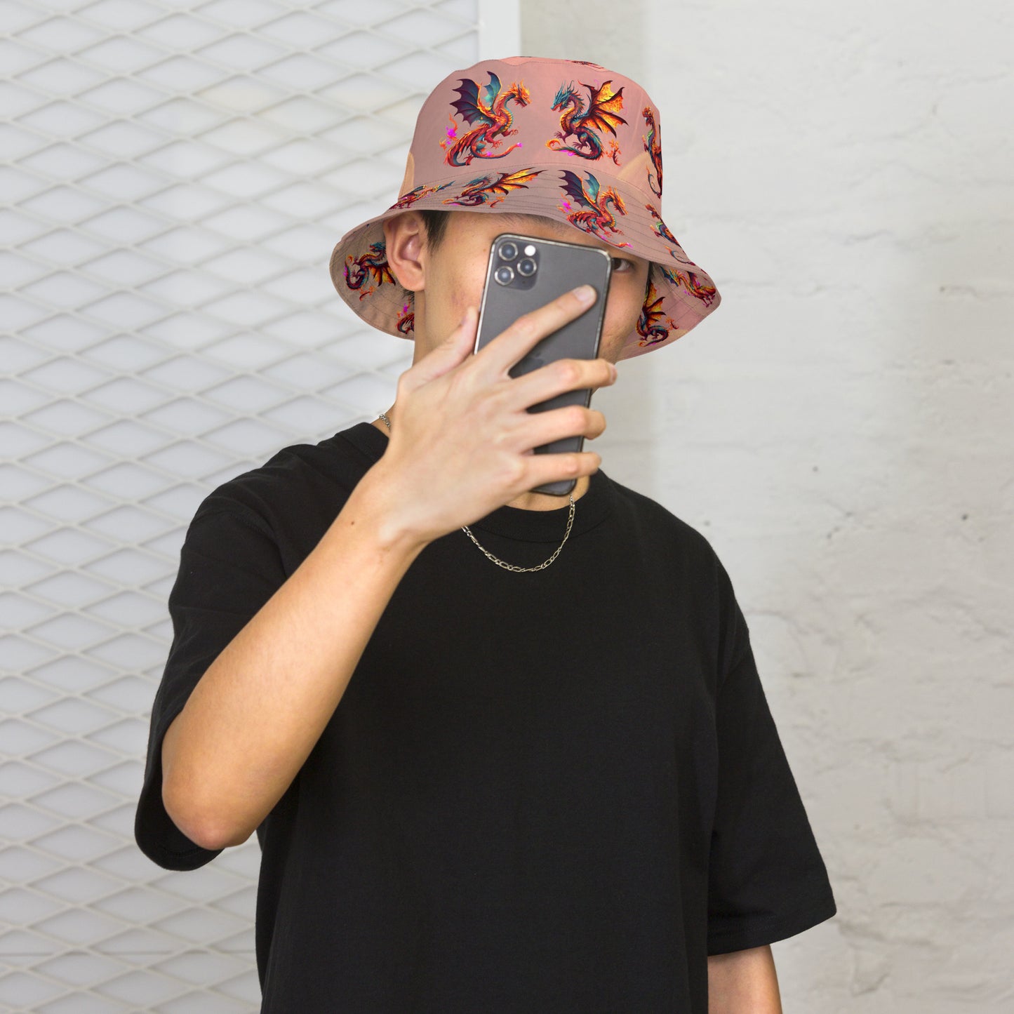 Fire Dragon Reversible bucket hat