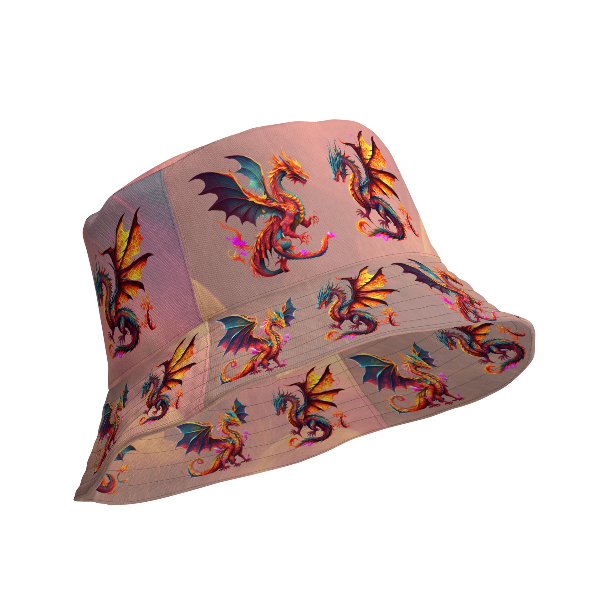 Fire Dragon Reversible bucket hat