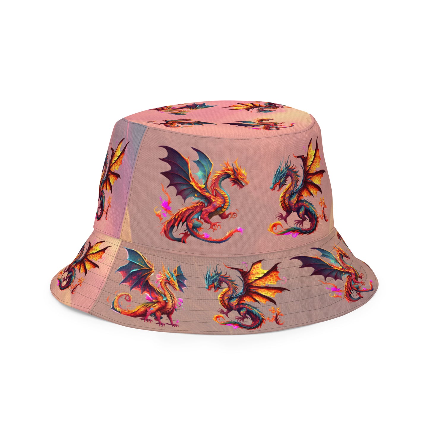 Fire Dragon Reversible bucket hat