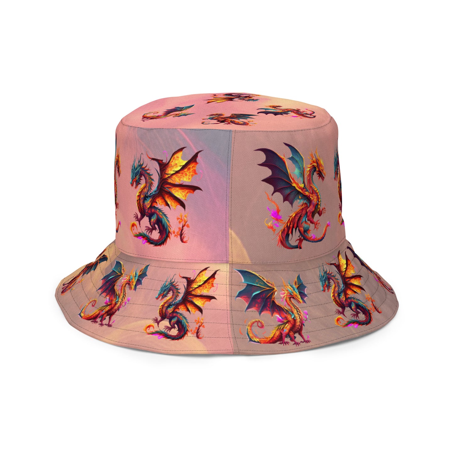 Fire Dragon Reversible bucket hat