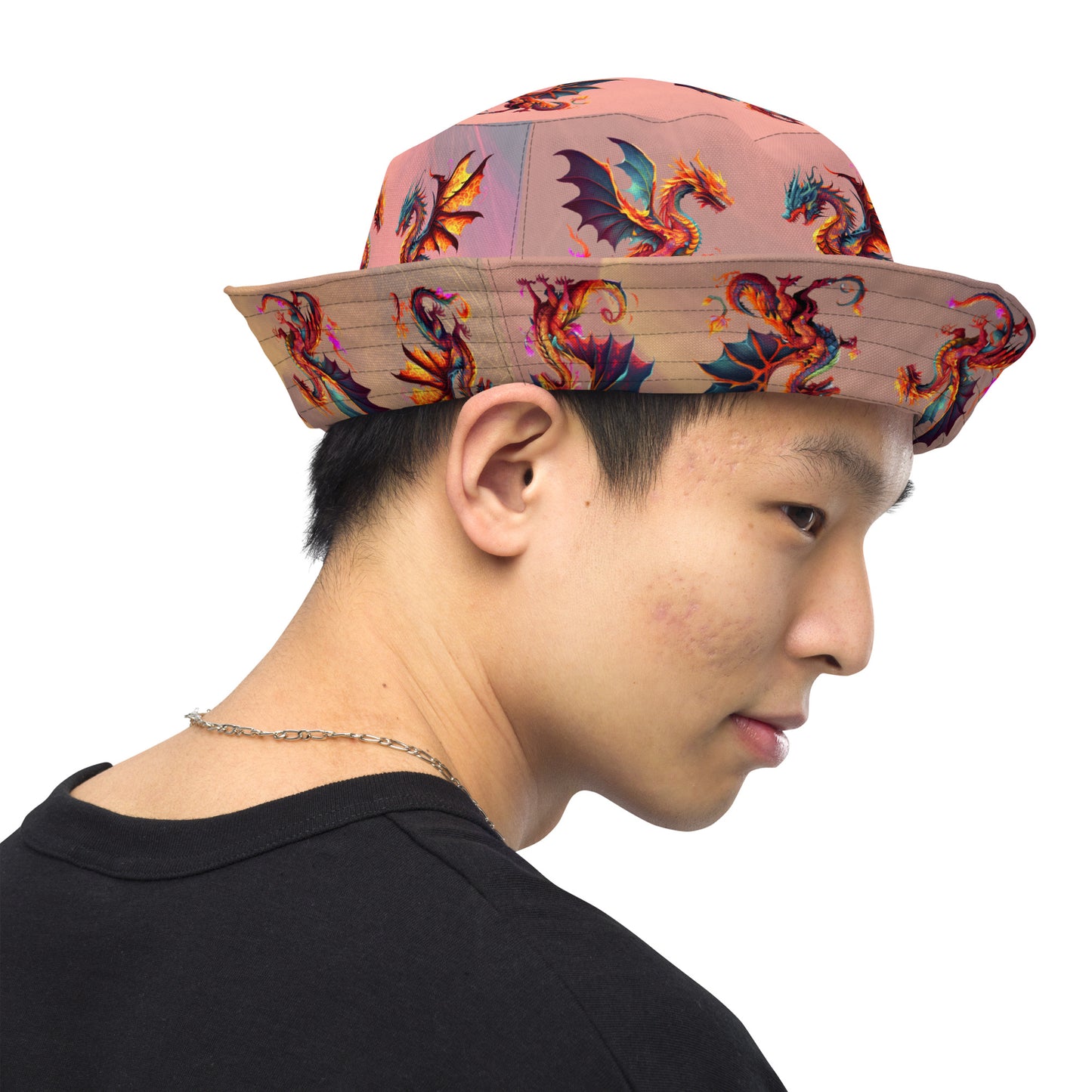 Fire Dragon Reversible bucket hat