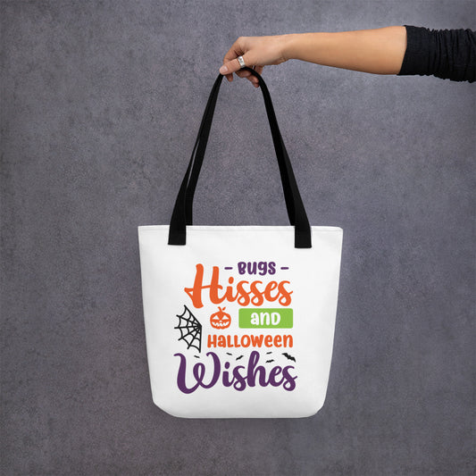 Bugs Hisses and Halloween Wishes Tote bag