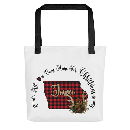Iowa All Come Home for Christmas Tote bag