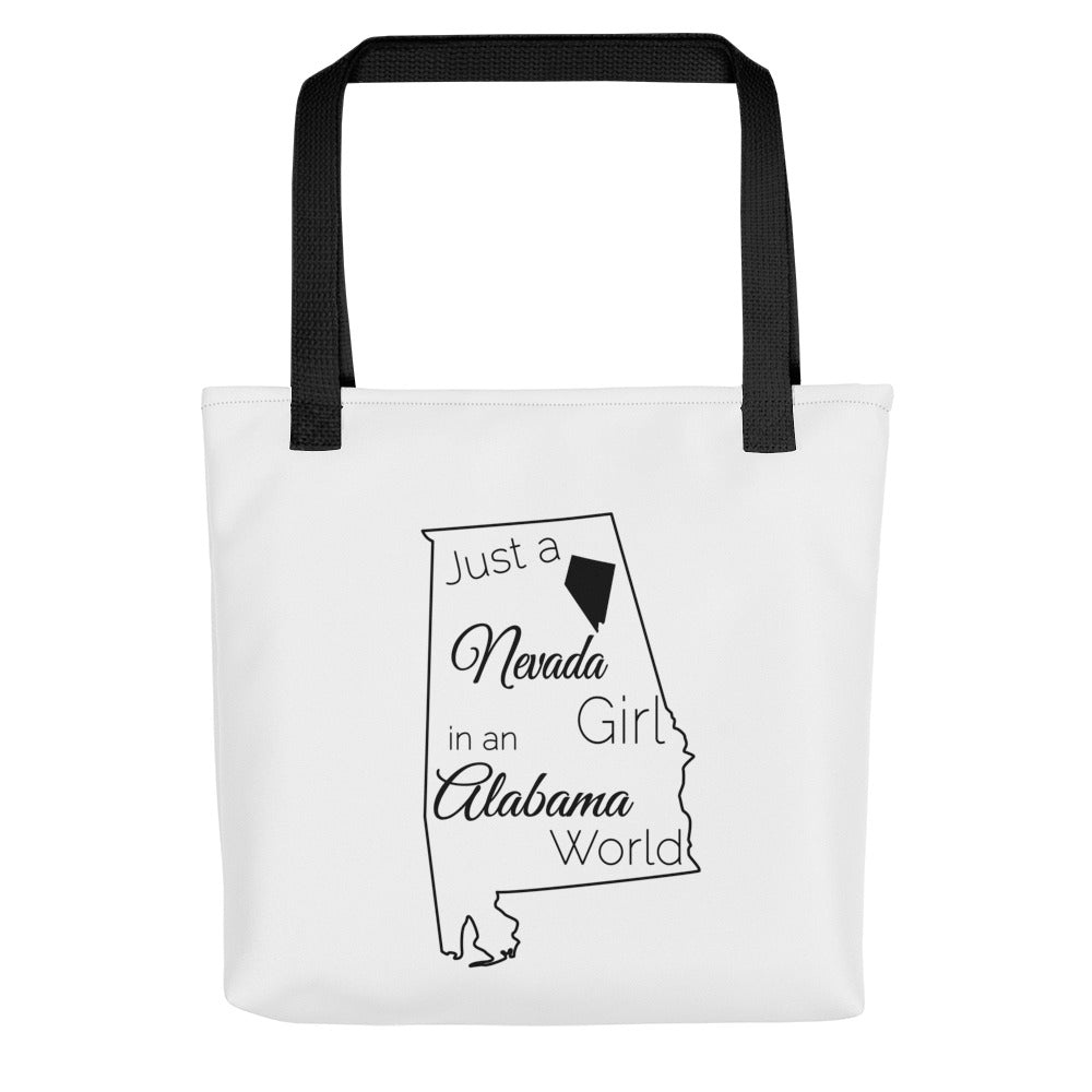 Just a Nevada Girl in an Alabama World Tote bag