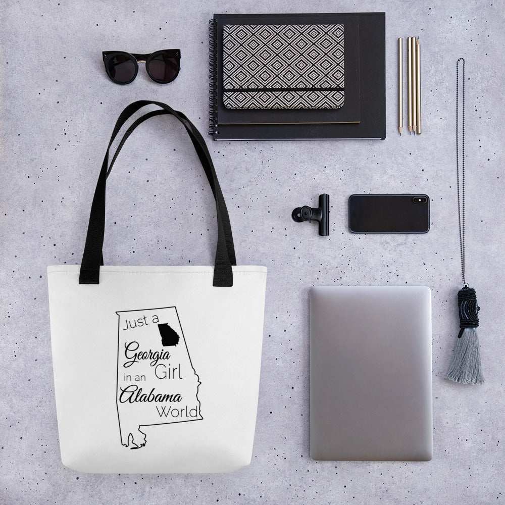 Just a Georgia Girl in an Alabama World Tote bag