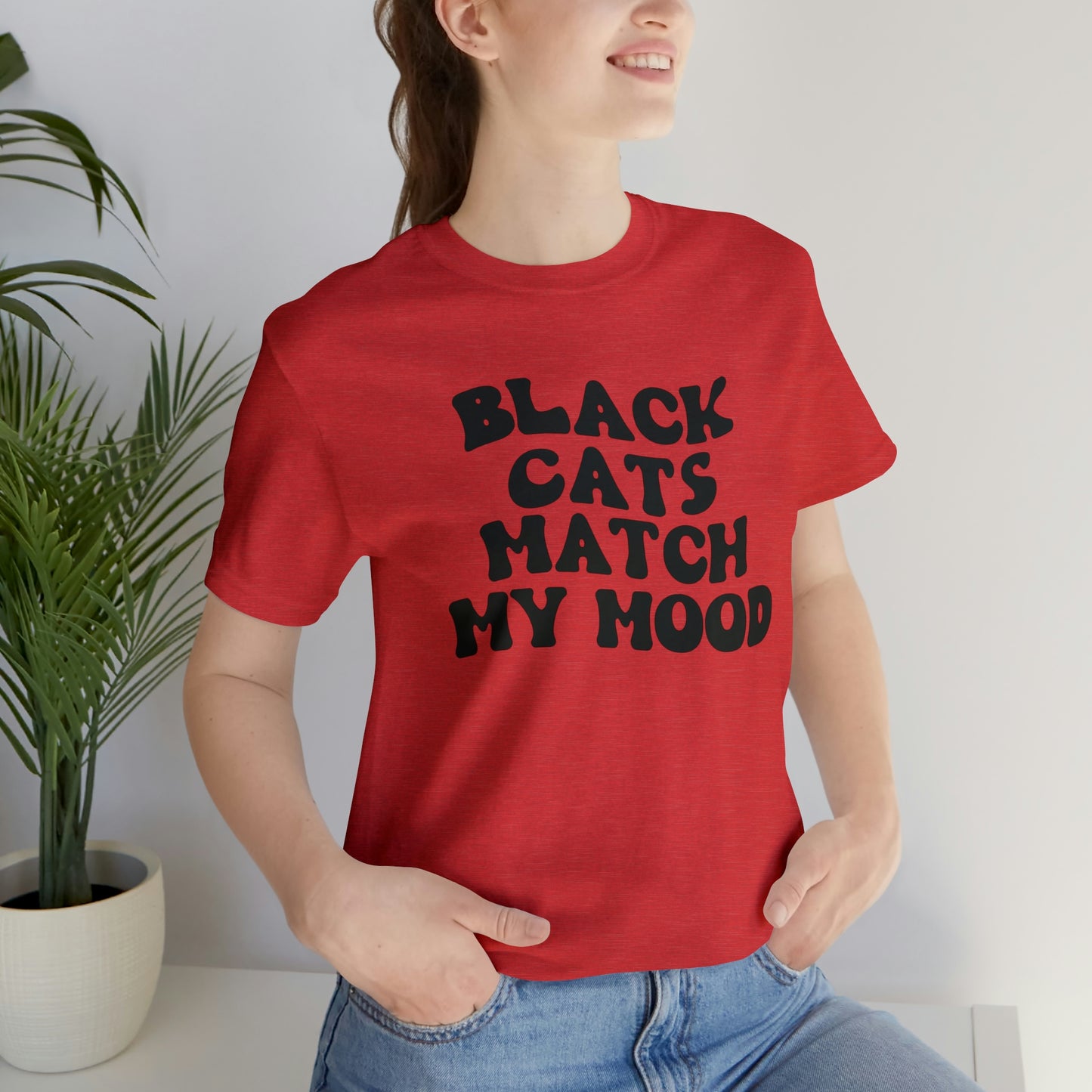 Black Cats Match My Mood Short Sleeve T-shirt