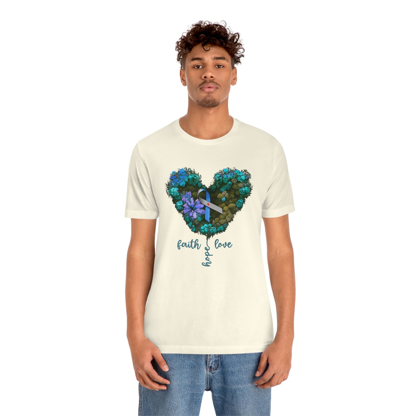 Faith Hope Love Diabetes Awareness Print Unisex Jersey Short Sleeve Tee