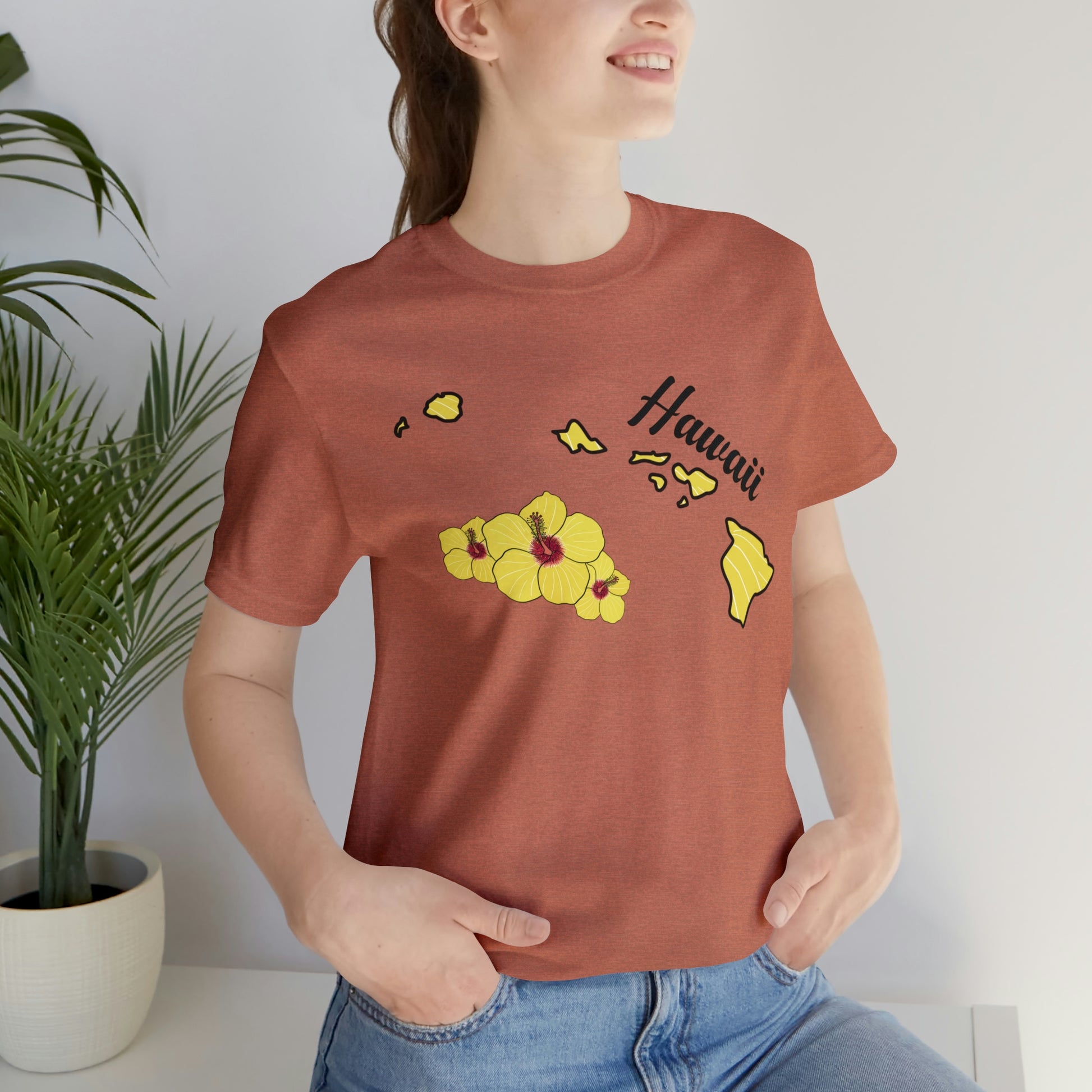 Hawaii State Flower Short Sleeve T-shirt