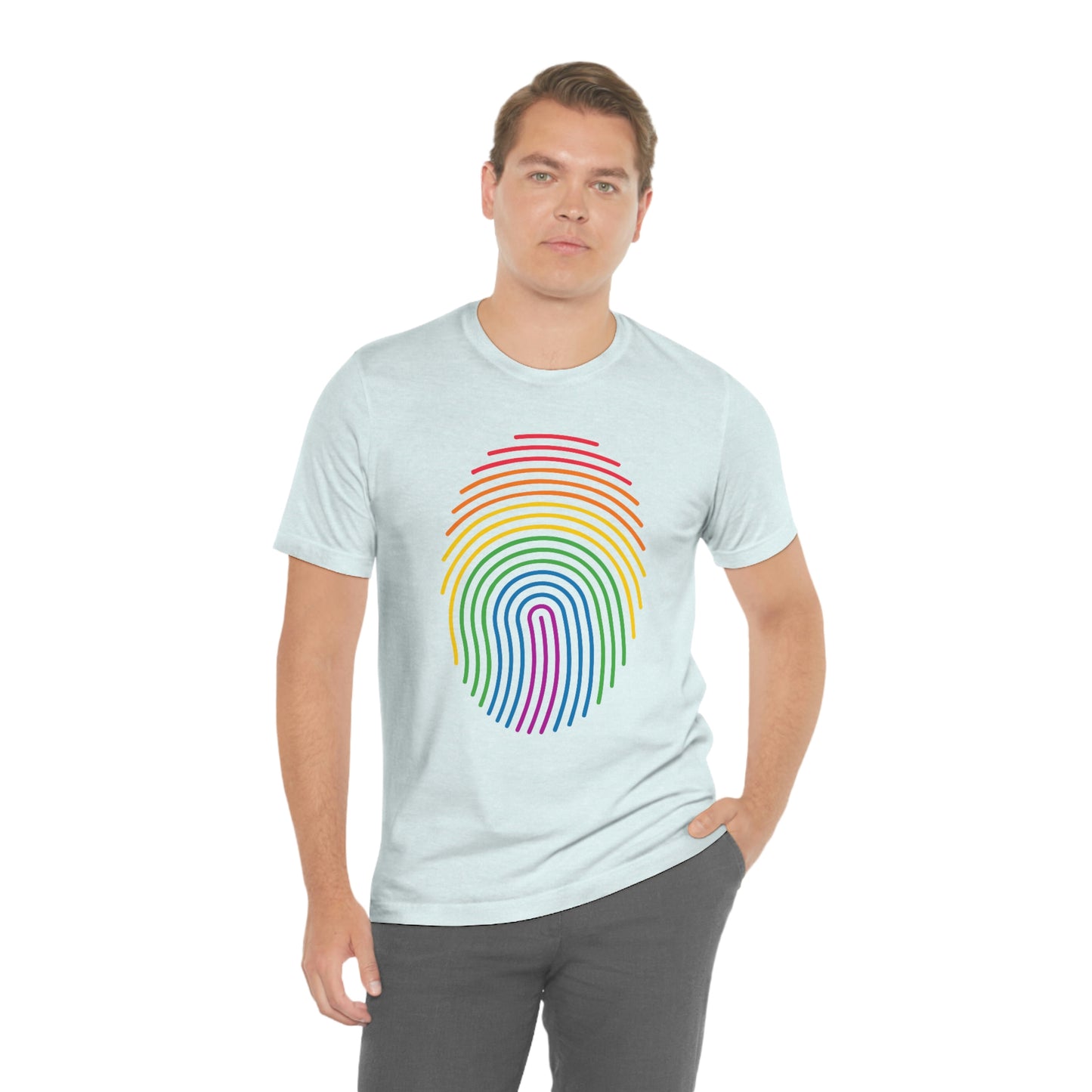Fingerprint LGBTQIA Print Unisex Jersey Short Sleeve Tee