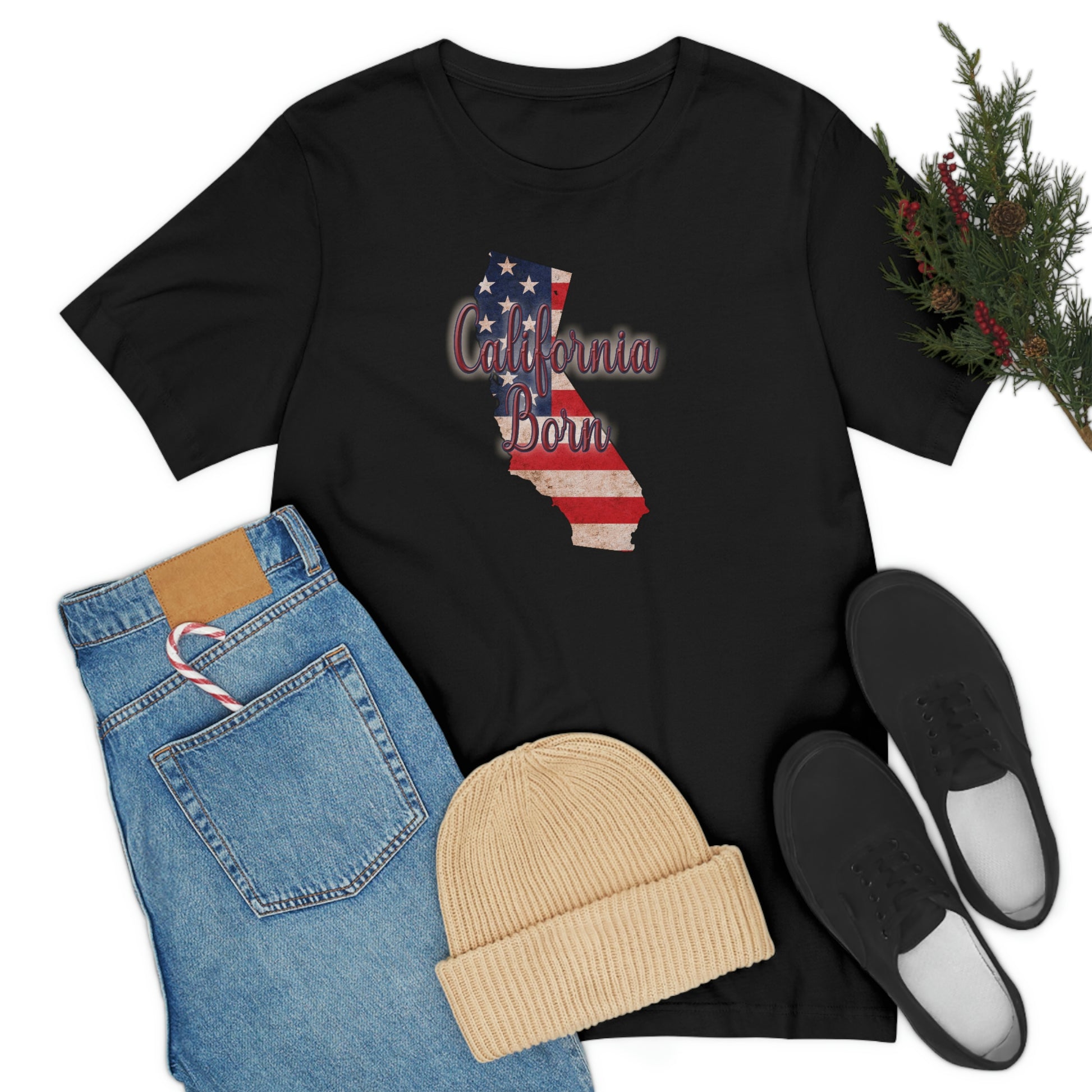 California US Flag Unisex Jersey Short Sleeve Tee Tshirt T-shirt