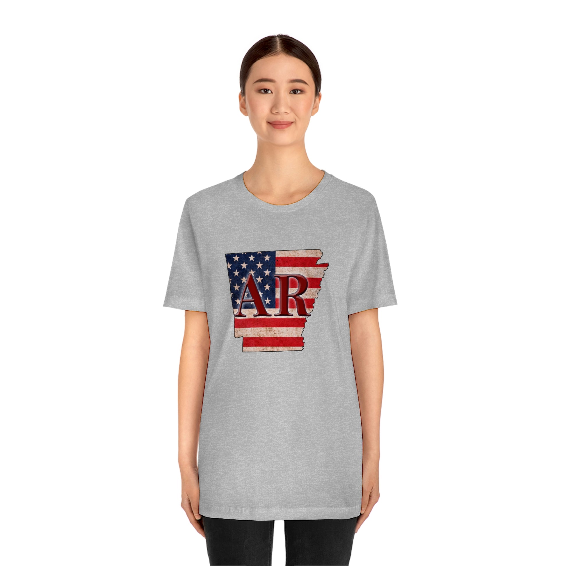 Arkansas AR US Flag Unisex Jersey Short Sleeve Tee Tshirt T-shirt