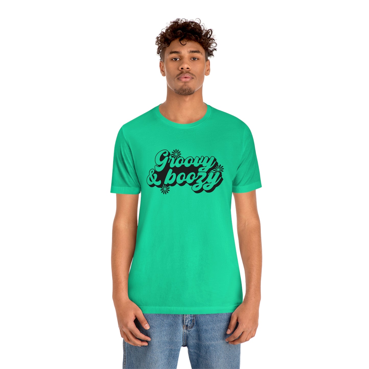 Groovy and Boozy Unisex Jersey Short Sleeve Tee