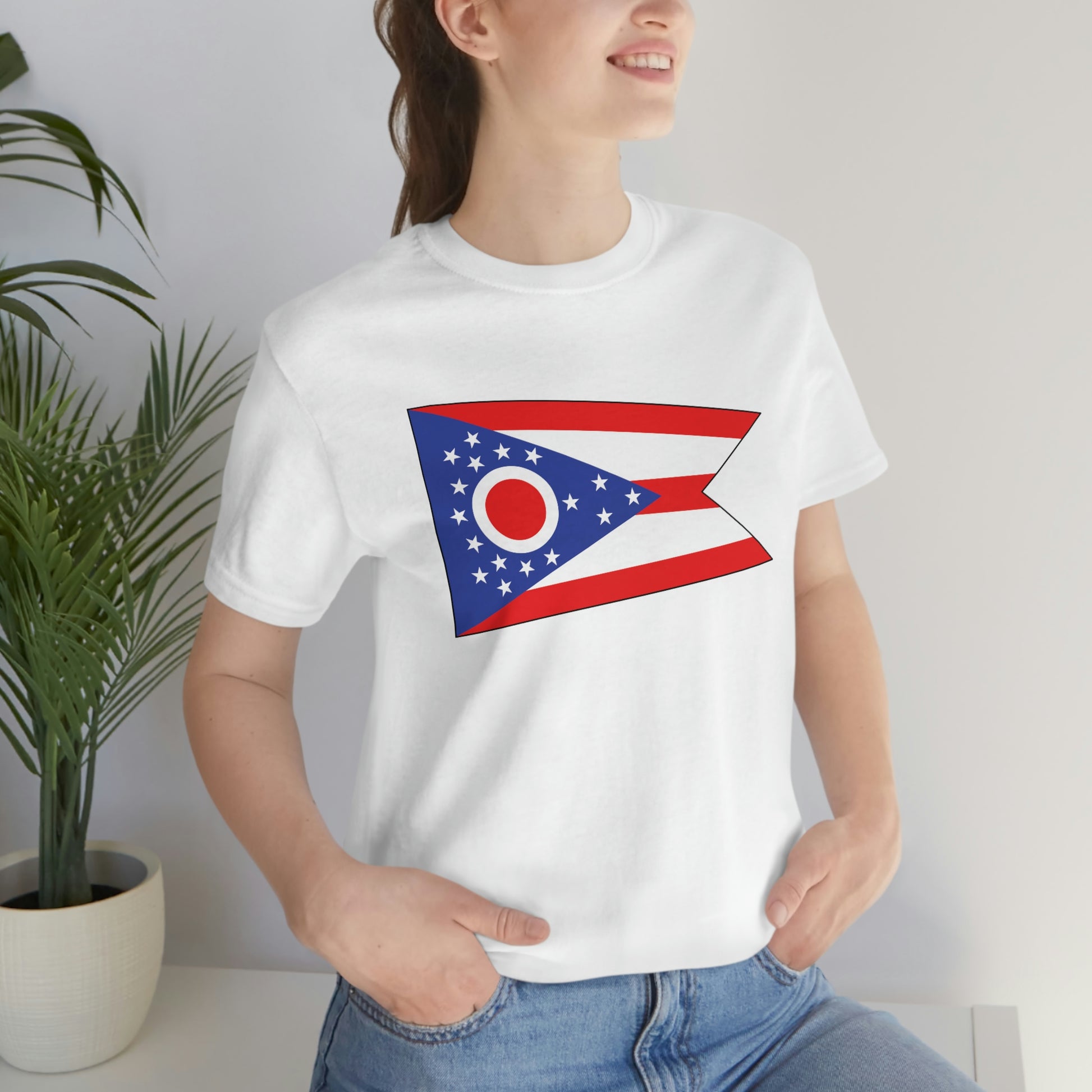 Ohio Flag Unisex Jersey Short Sleeve Tee Tshirt T-shirt