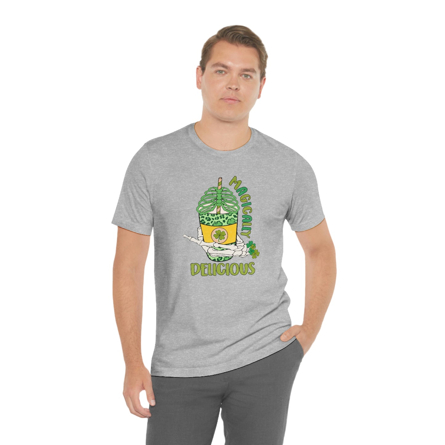 Magically Delicious Coffee Cup St. Patrick's Day Unisex Jersey Short Sleeve Tee