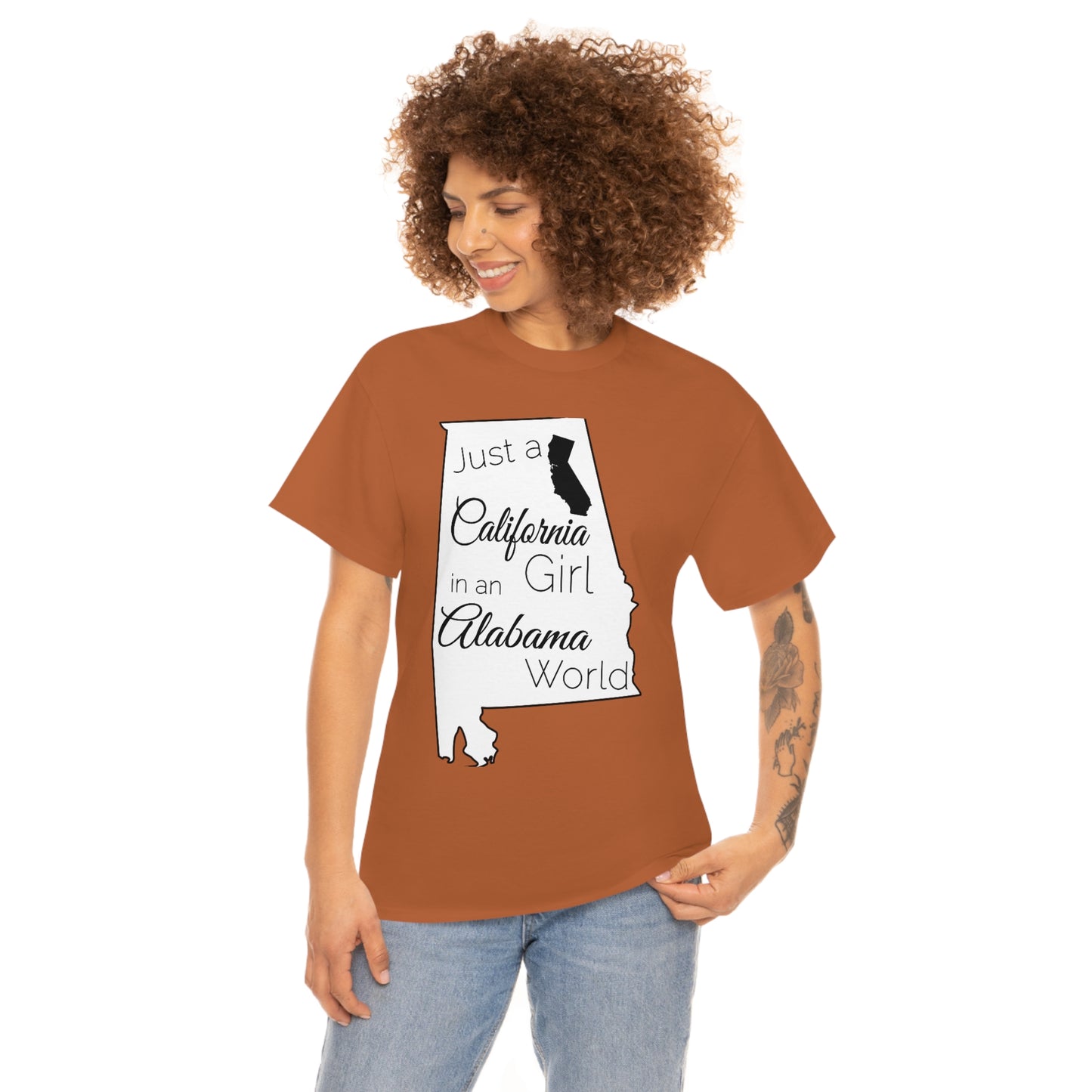 Just a California Girl in an Alabama World Unisex Heavy Cotton Tee
