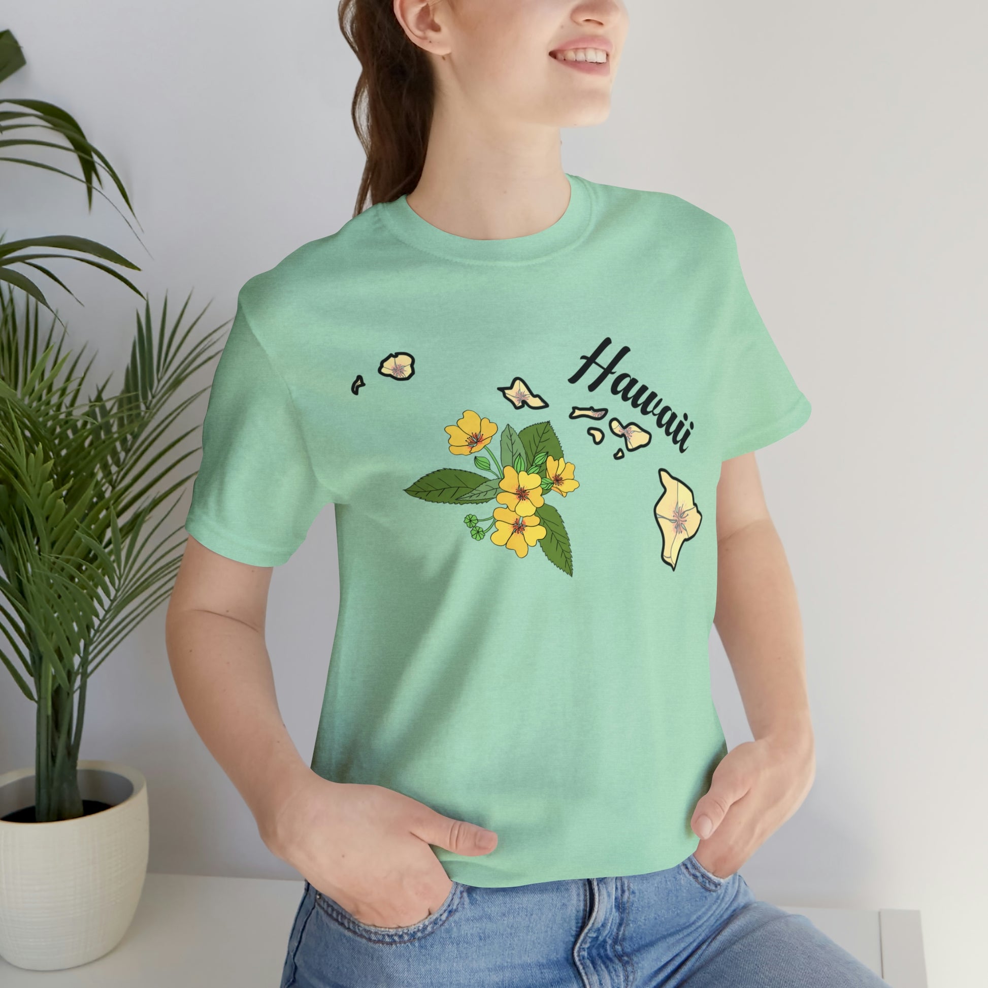 Hawaii State Flower Short Sleeve T-shirt