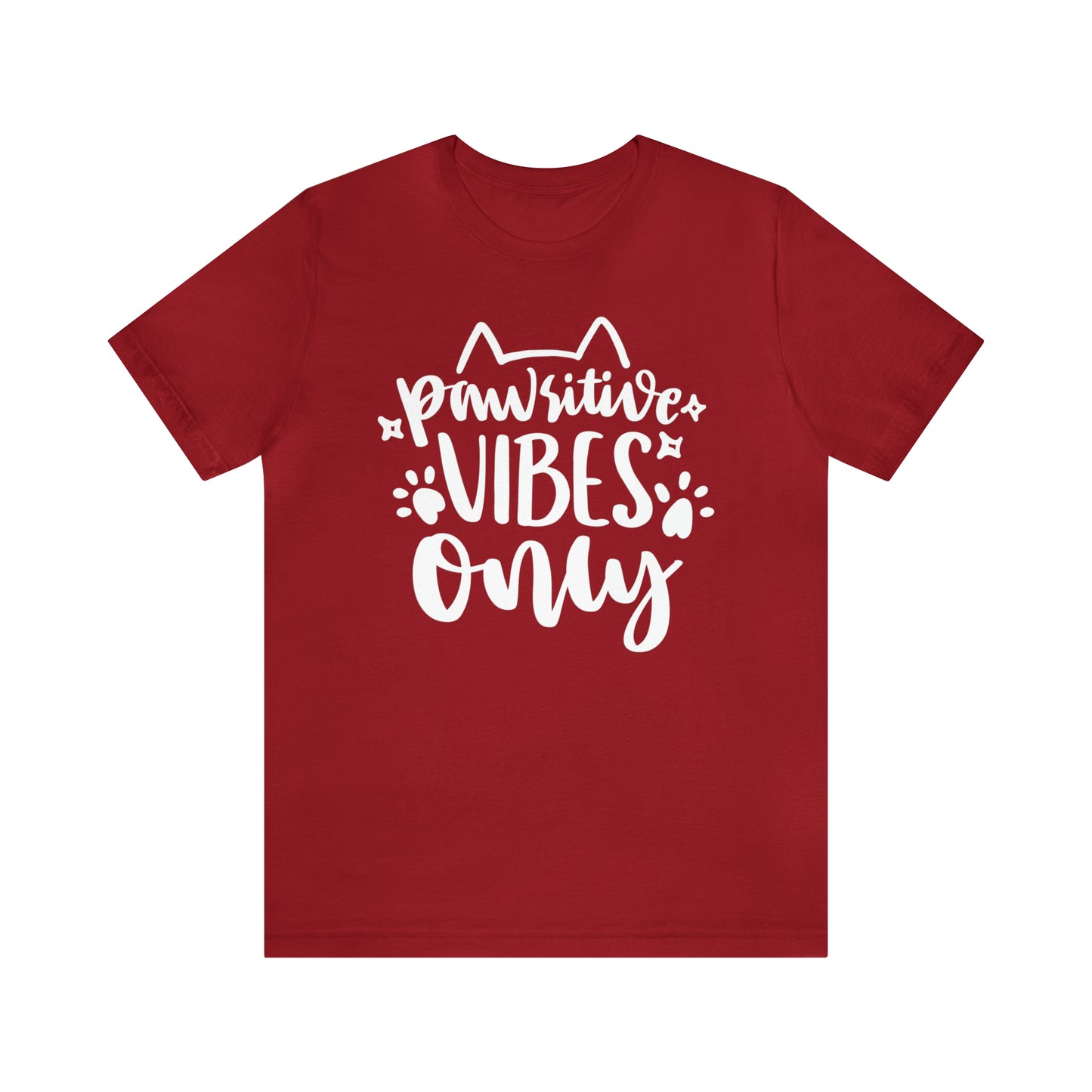 Pawsitive Vibes Only Cat Short Sleeve T-shirt
