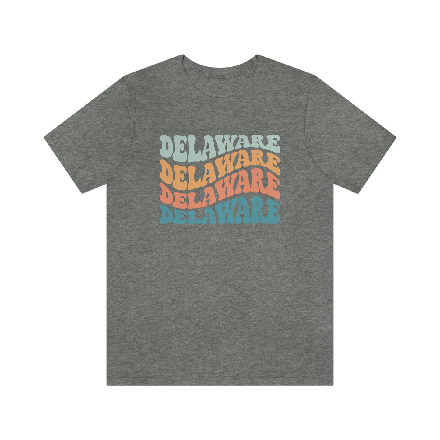 Delaware Wavy Letters Short Sleeve T-shirt