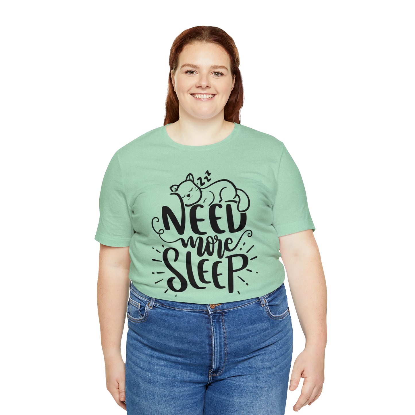 Need More Sleep Cat Short Sleeve T-shirt