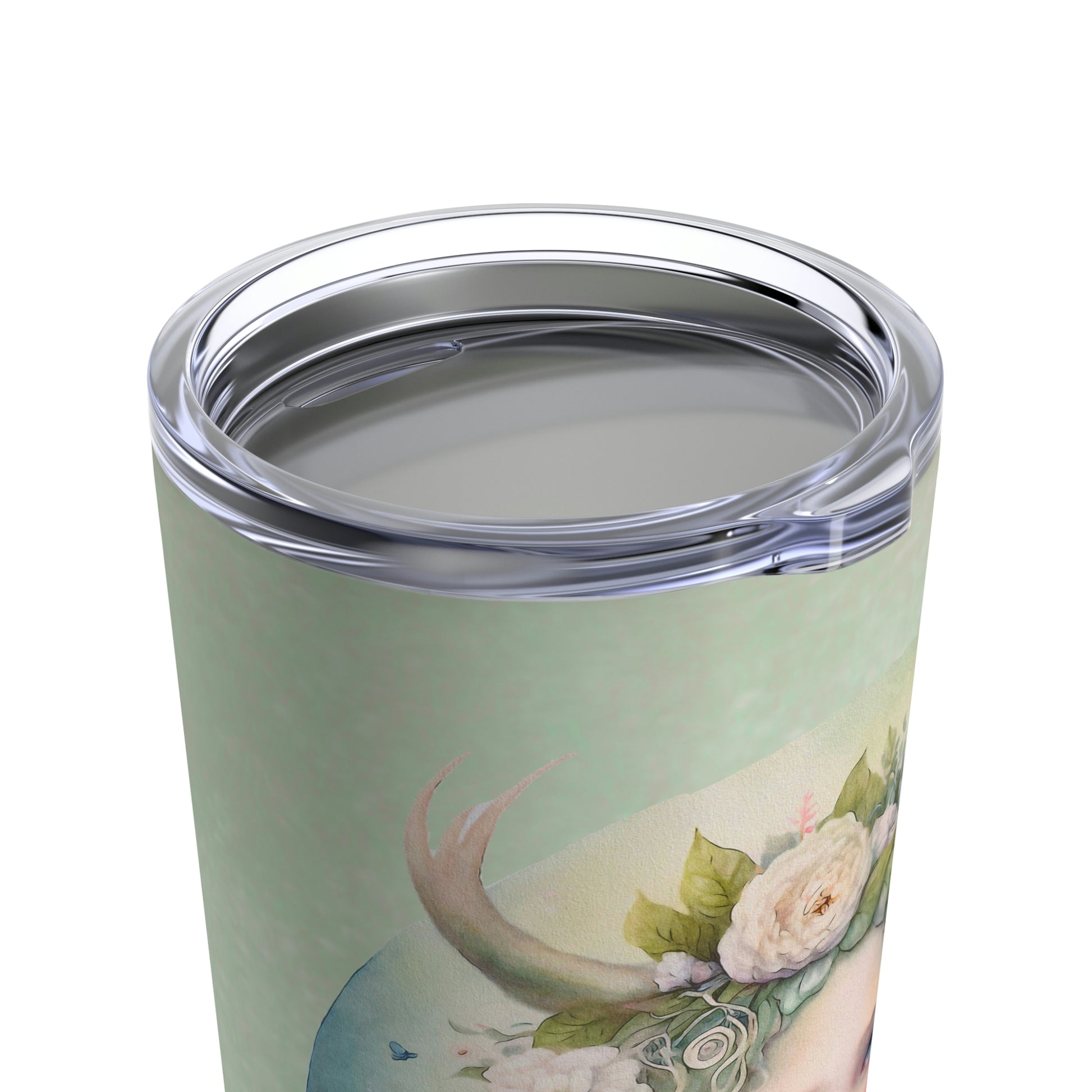 Girl Spring Flowers Watercolor Tumbler 20oz