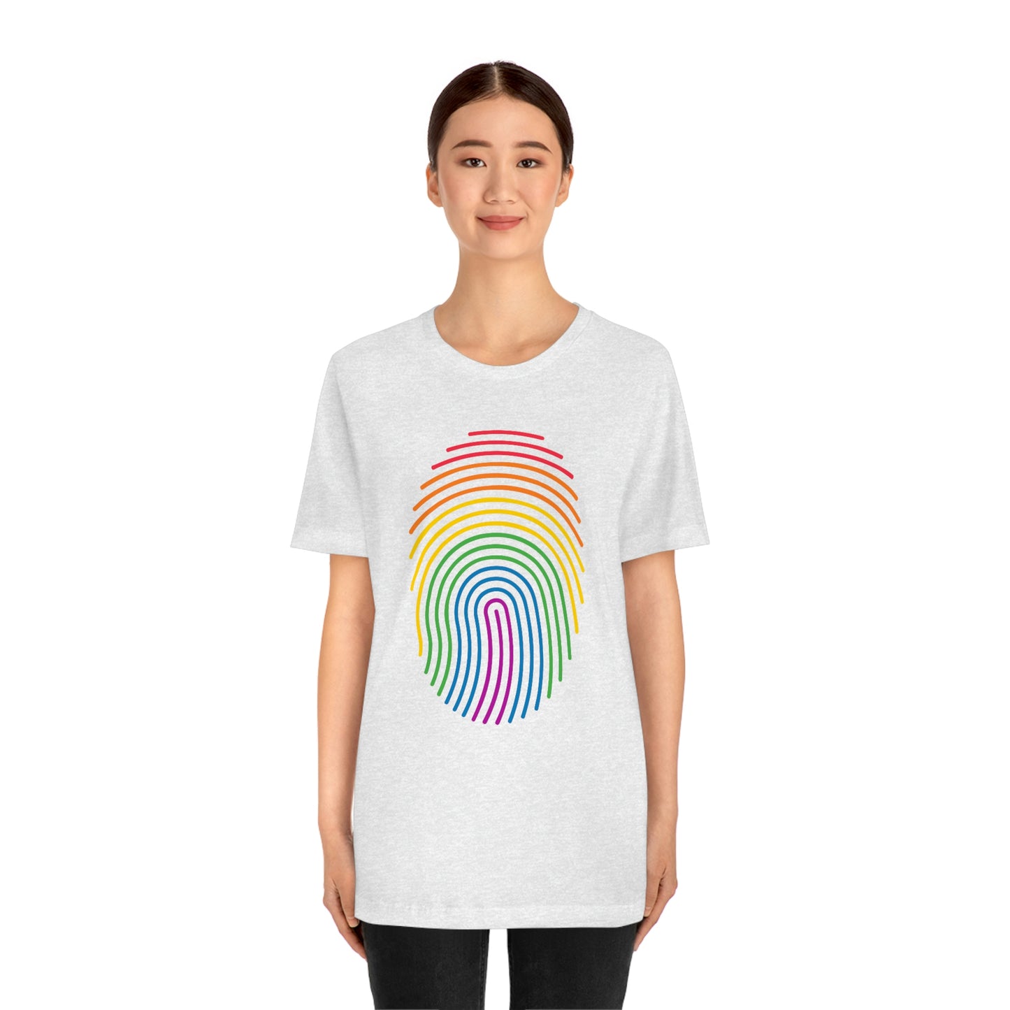 Fingerprint LGBTQIA Print Unisex Jersey Short Sleeve Tee