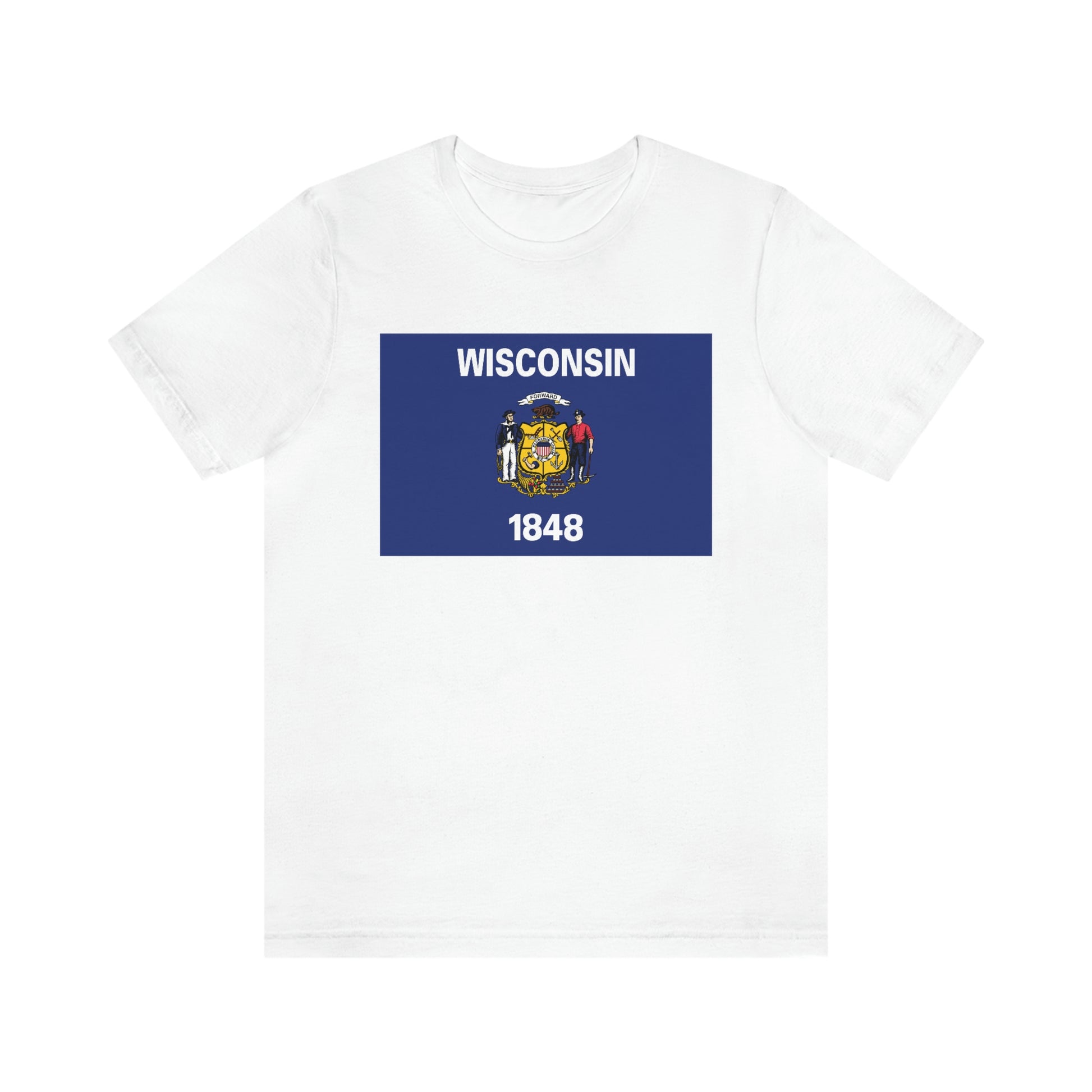 Wisconsin Flag Unisex Jersey Short Sleeve Tee Tshirt T-shirt