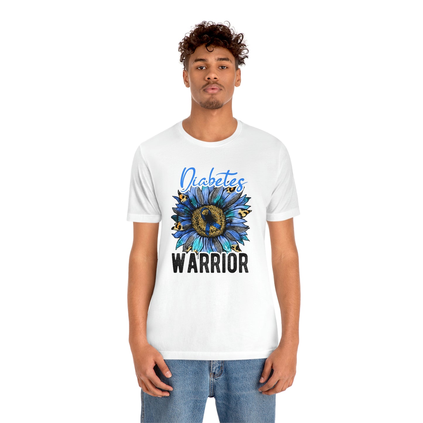 Diabetes Warrior Diabetes Awareness Print Unisex Jersey Short Sleeve Tee
