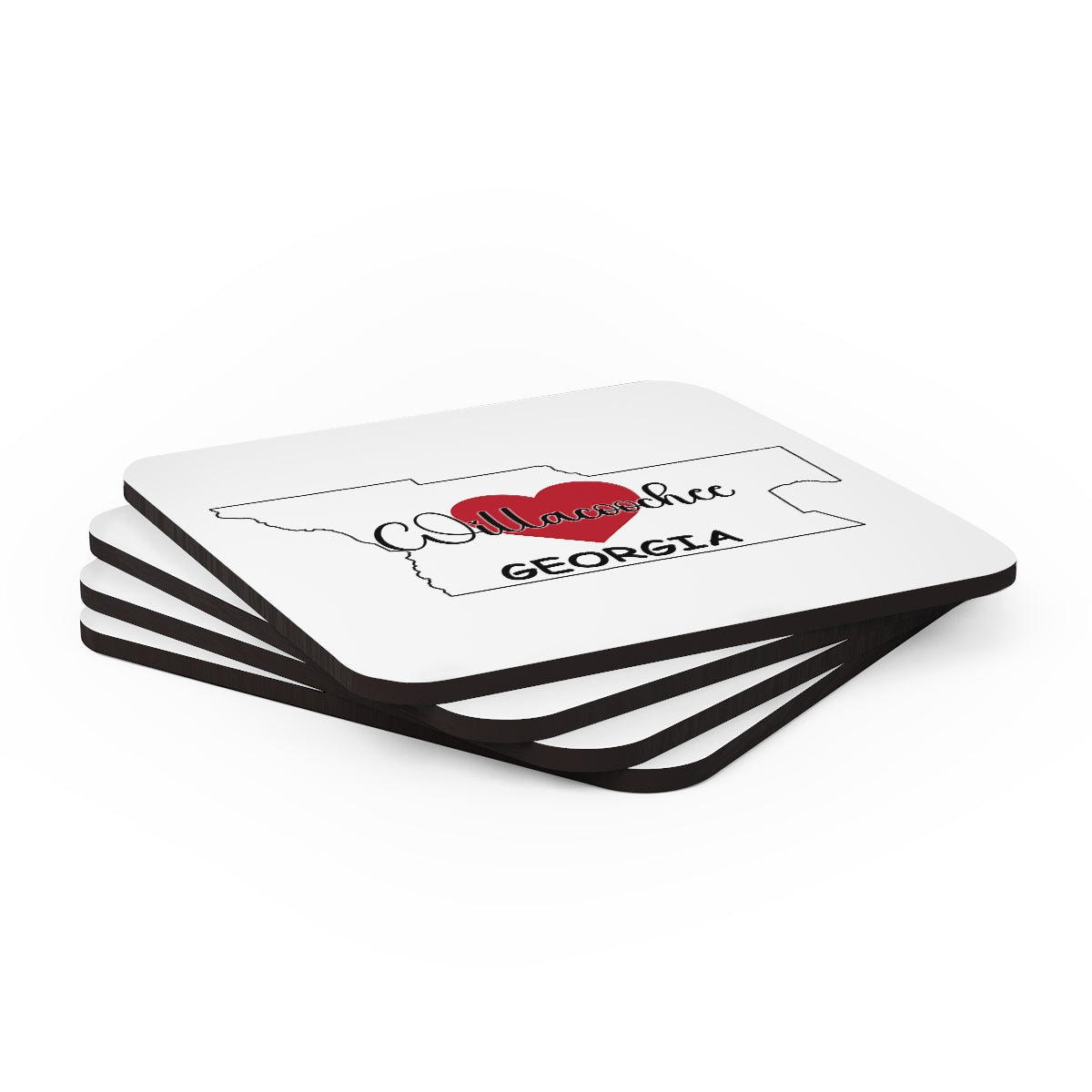 Willacoochee Georgia Corkwood Coaster Set
