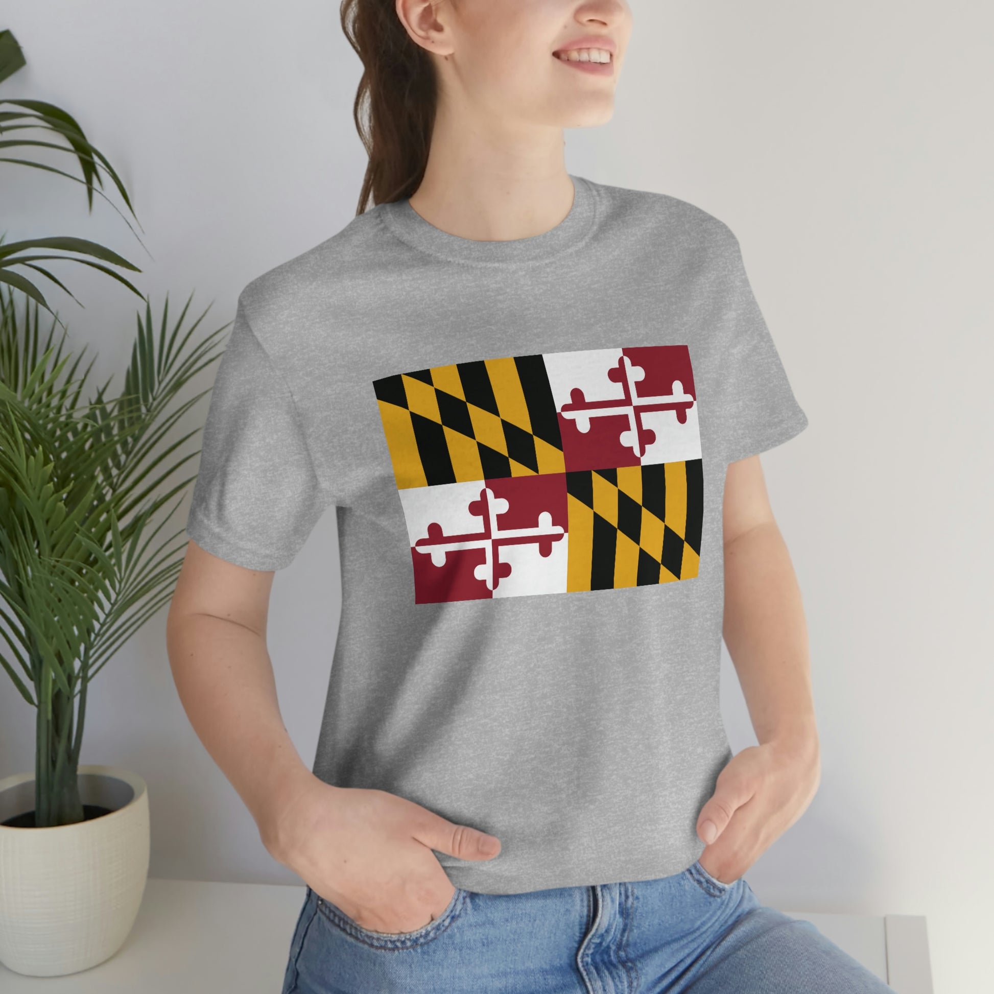 Maryland Flag Unisex Jersey Short Sleeve Tee Tshirt T-shirt