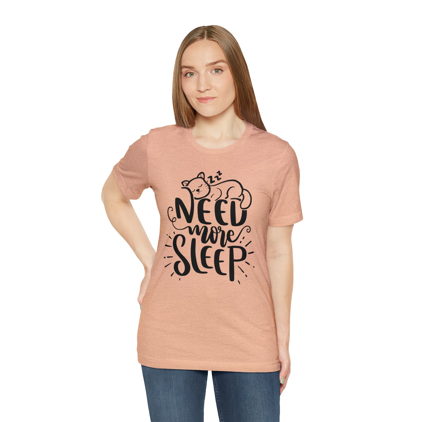 Need More Sleep Cat Short Sleeve T-shirt