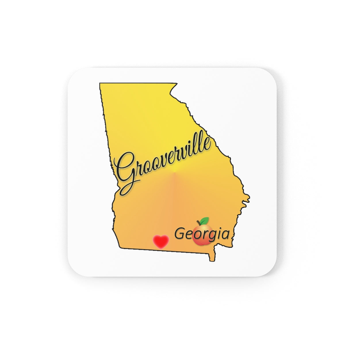 Grooverville Georgia Corkwood Coaster Set